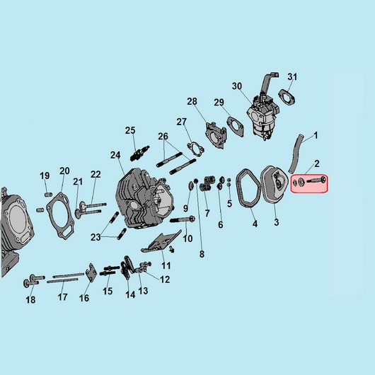 Головка цилиндра Champion GW200AE